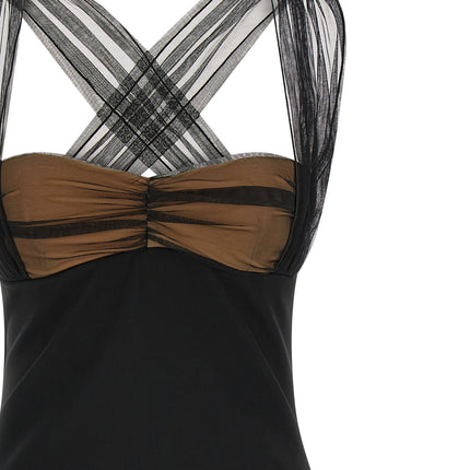 Nensi Dojaka Black Viscose Short Dress