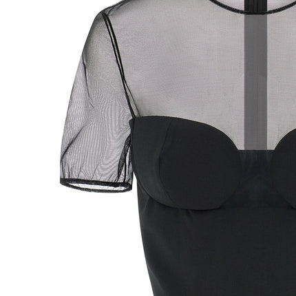 Nensi Dojaka Black Virgin Wool Tank Tops