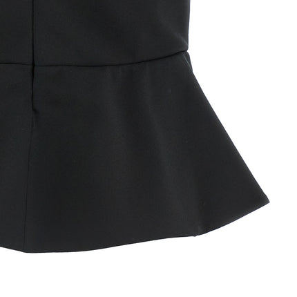 Nensi Dojaka Black Virgin Wool Tank Tops