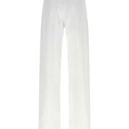 Versace White Cotton Straight-Leg Jeans