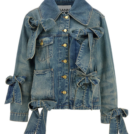 Ganni Blue Organic Cotton Denim Jacket