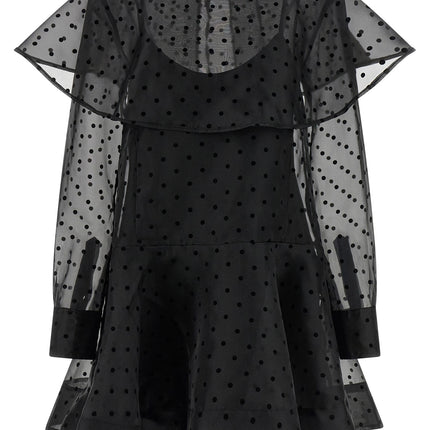 Ganni Black Recycled Polyester Short Dress