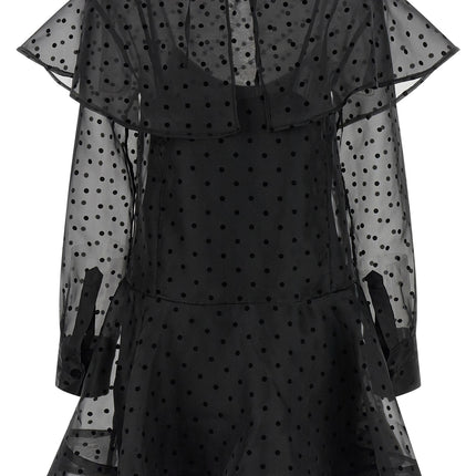 Ganni Black Recycled Polyester Short Dress