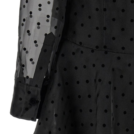Ganni Black Recycled Polyester Short Dress