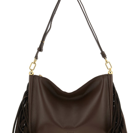Furla Brown Lamb Leather Shoulder Bag