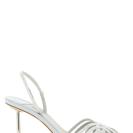 LE SILLA Gray Goatskin Stiletto Heel Sandals