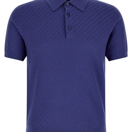 Brioni Blue Cotton Polo Shirt