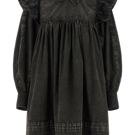 Ganni Black Organic Cotton Short Dress
