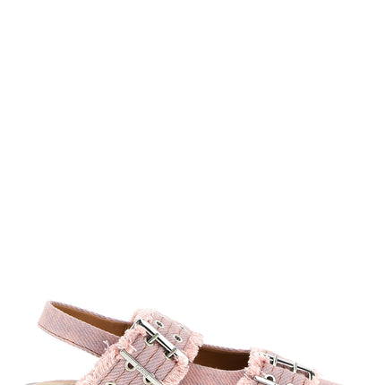 Ganni Multicolor Organic Cotton Ballet Flats