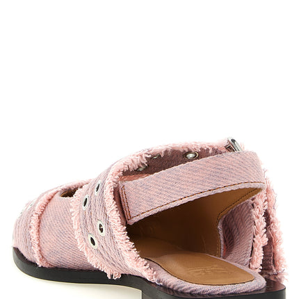 Ganni Multicolor Organic Cotton Ballet Flats