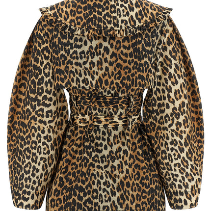 Ganni Brown Recycled Polyamide Coat