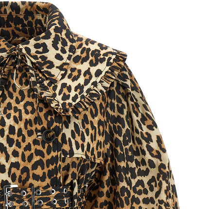 Ganni Brown Recycled Polyamide Coat