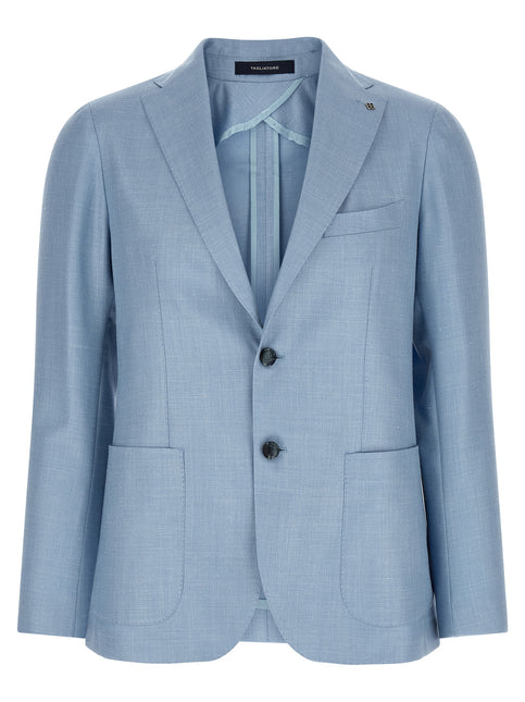 Tagliatore Blue Virgin Wool Blazer
