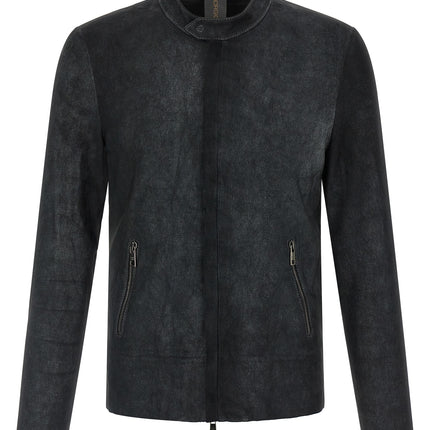 GIORGIO BRATO Black Lamb Leather Leather Jacket