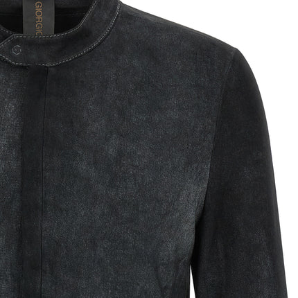 GIORGIO BRATO Black Lamb Leather Leather Jacket