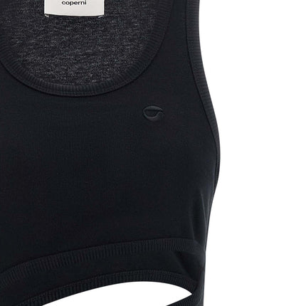 Coperni Black Organic Cotton Short Dress