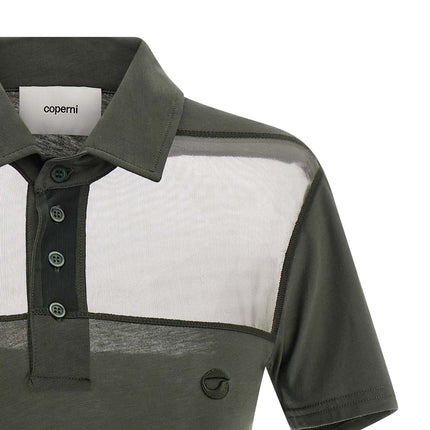 Coperni Bicolor Cotton Polo Shirt