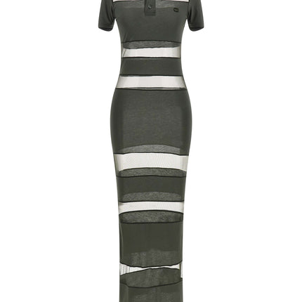 Coperni Bicolor Cotton Long Dress