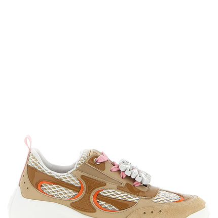 Roger Vivier Beige Calfskin Athletic Sneakers