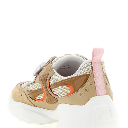 Roger Vivier Beige Calfskin Athletic Sneakers