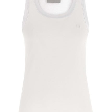 Coperni White Cotton Sleeveles T-Shirt