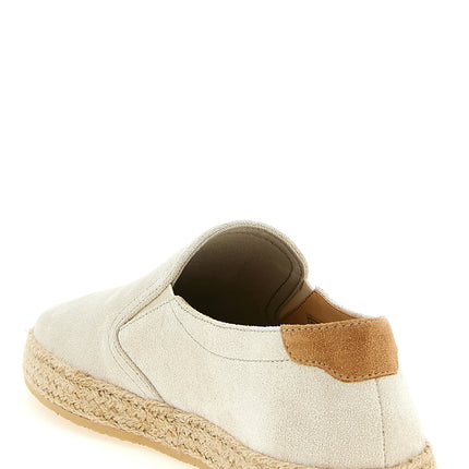 Brunello Cucinelli Gray Calfskin Espadrilles