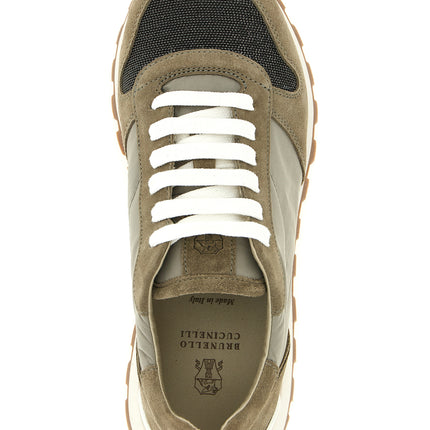 Brunello Cucinelli Bicolor Polyester Athletic Sneakers