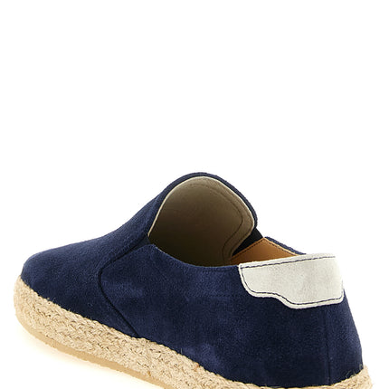 Brunello Cucinelli Blue Calfskin Espadrilles