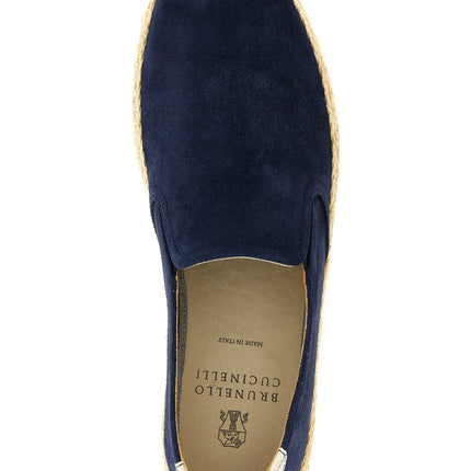 Brunello Cucinelli Blue Calfskin Espadrilles