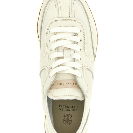 Brunello Cucinelli White Goatskin Athletic Sneakers