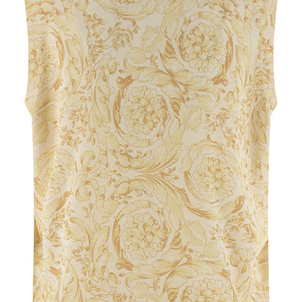Versace Bicolor Silk Sleeveless Jacket