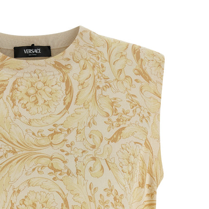 Versace Bicolor Silk Sleeveless Jacket