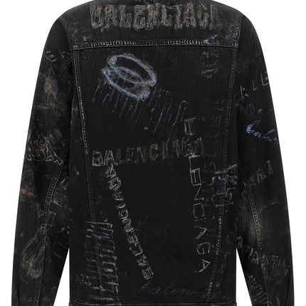 Balenciaga Black Cotton Denim Jacket