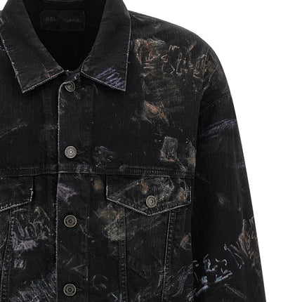 Balenciaga Black Cotton Denim Jacket