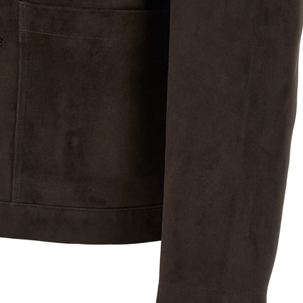 GIORGIO BRATO Brown Suede Leather Leather Jacket