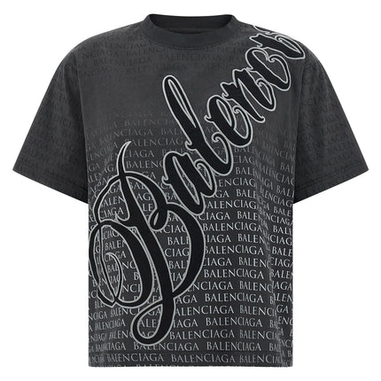 Balenciaga Black Cotton T-Shirt