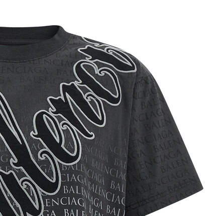 Balenciaga Black Cotton T-Shirt