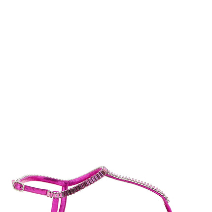 RENE CAOVILLA Fuchsia Viscose Flat Sandals