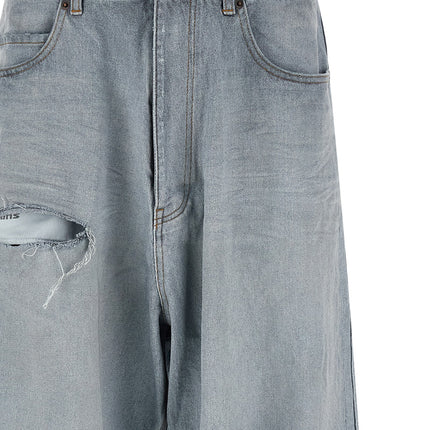 Balenciaga Blue Cotton Relaxed Fit Jeans