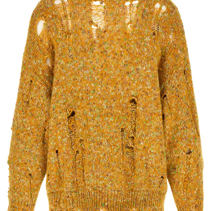 R13 Bicolor Alpaca Leather Cardigan