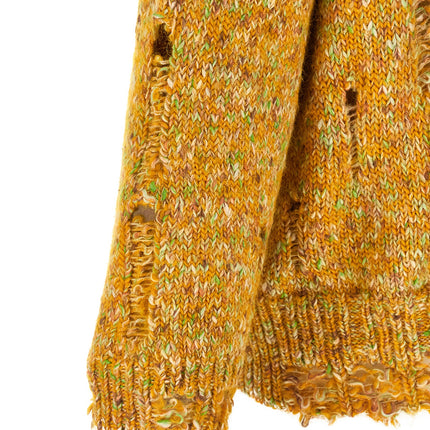 R13 Bicolor Alpaca Leather Cardigan
