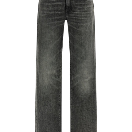 R13 Gray Cotton Straight-Leg Jeans