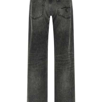 R13 Gray Cotton Straight-Leg Jeans