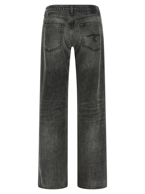 R13 Gray Cotton Straight-Leg Jeans