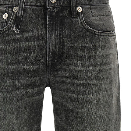 R13 Gray Cotton Straight-Leg Jeans