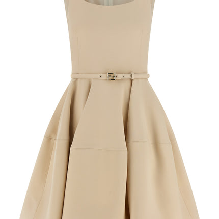 Fendi Multicolor Wool Short Dress