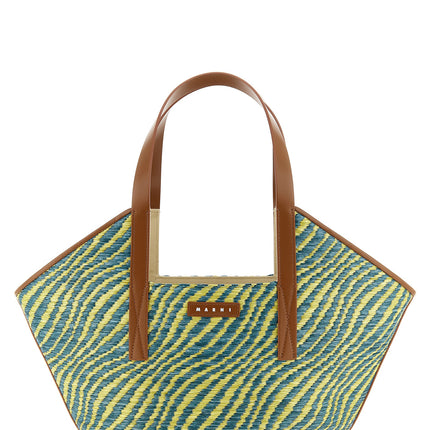 Marni Bicolor Polyamide Tote Bag