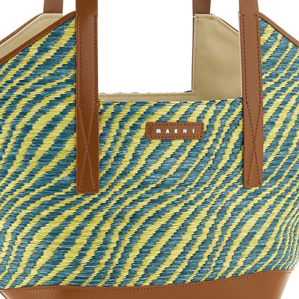 Marni Bicolor Polyamide Tote Bag