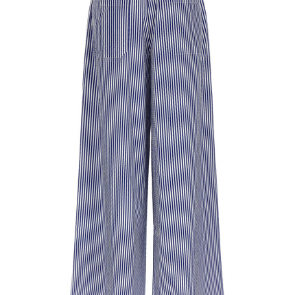 P.A.R.O.S.H. Blue Cotton Casual Pants