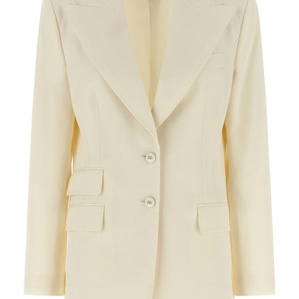 Dolce & Gabbana White Virgin Wool Blazer